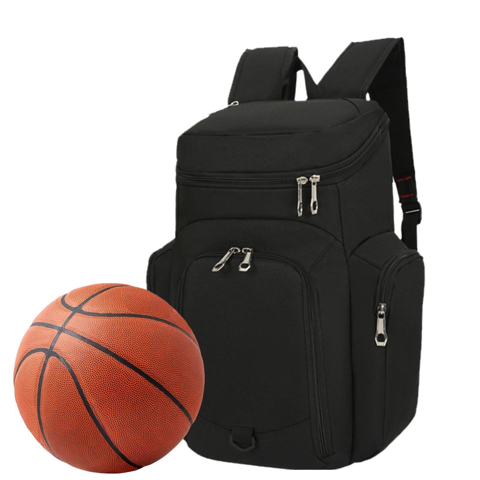Mochila de baloncesto para gimnasio, mochila deportiva de gran capacidad, bolsa para botella de agua, parte inferior impermeable, bolsa para libros al aire libre con tela elástica y
