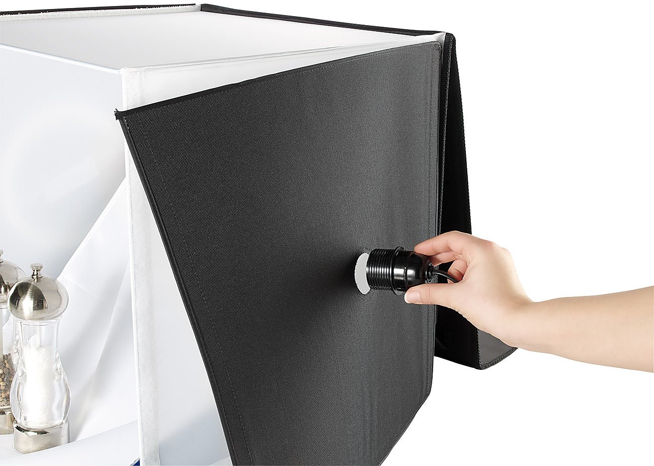 Somikon Produktfoto Box: Professionelle Foto-Studio-Box, Bluescreen/Whitescreen, Stativ (Photo Studio, professionelle Fotobox, Mini)