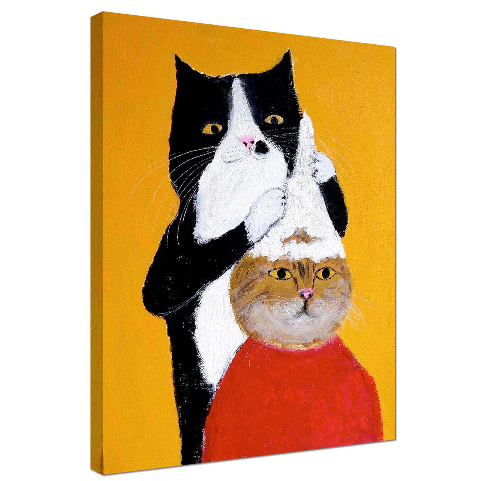 Amazon.co.jp: 猫 ポスター イラスト 絵画 漫画 アートパネル 動物