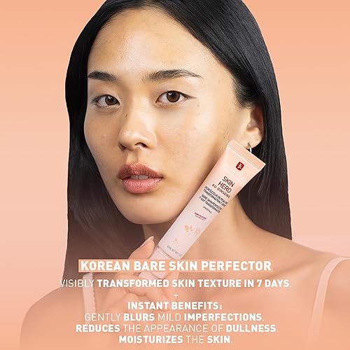 Vista 2 de Erborian Skin Hero with White Ginseng, Facial Concealer and Makeup Primer - Non-Tinted Bare Skin Perfecting Face Moisturizer Smooths, Blurs &