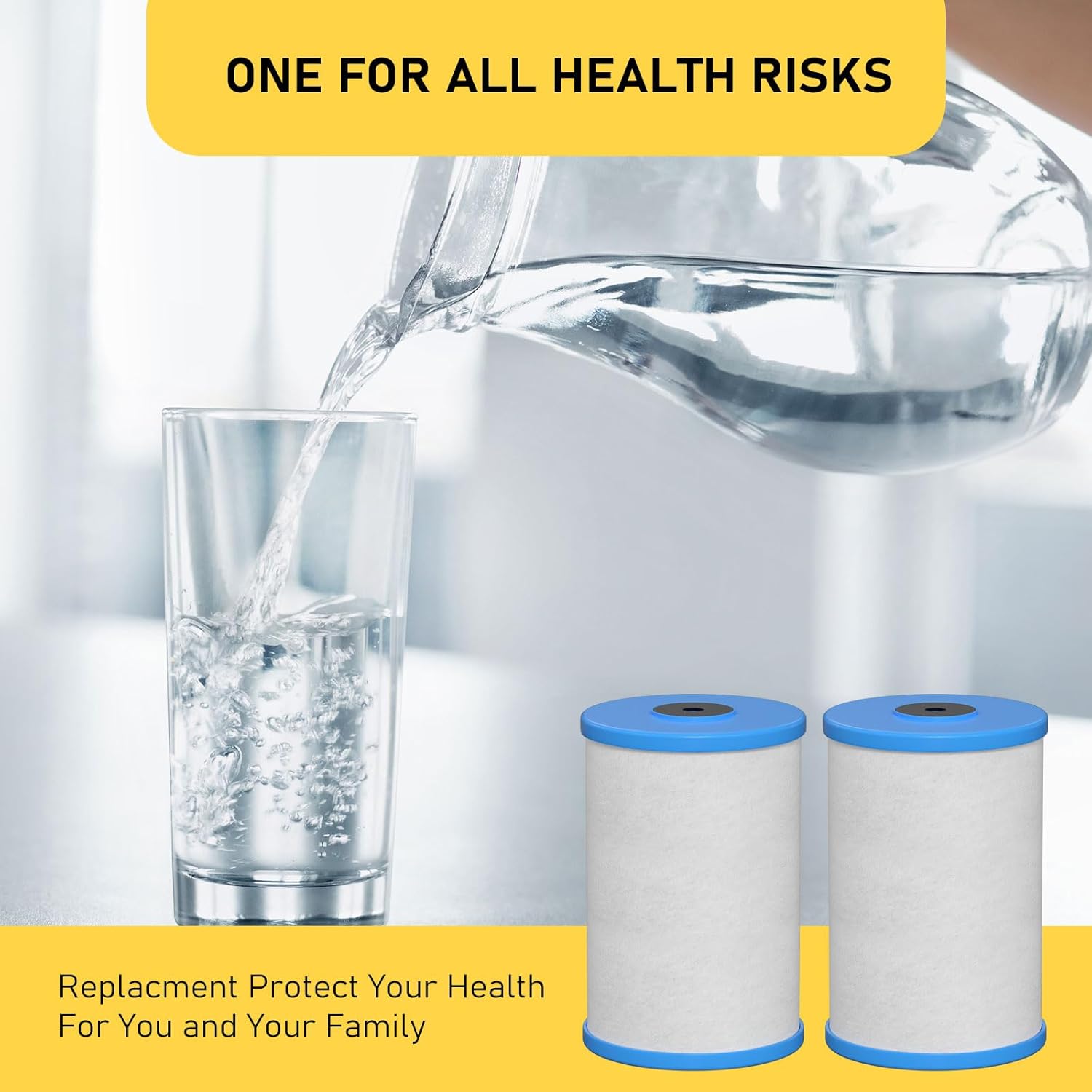 HG-CB6 CB6 Carbon Block Water Filter Replacement Compatible with Hydronix HG-CB6 Hydro Guard Filter and MP and MPC System 0.5 μ, 4.5" D x 6.5" H 2 Packs
