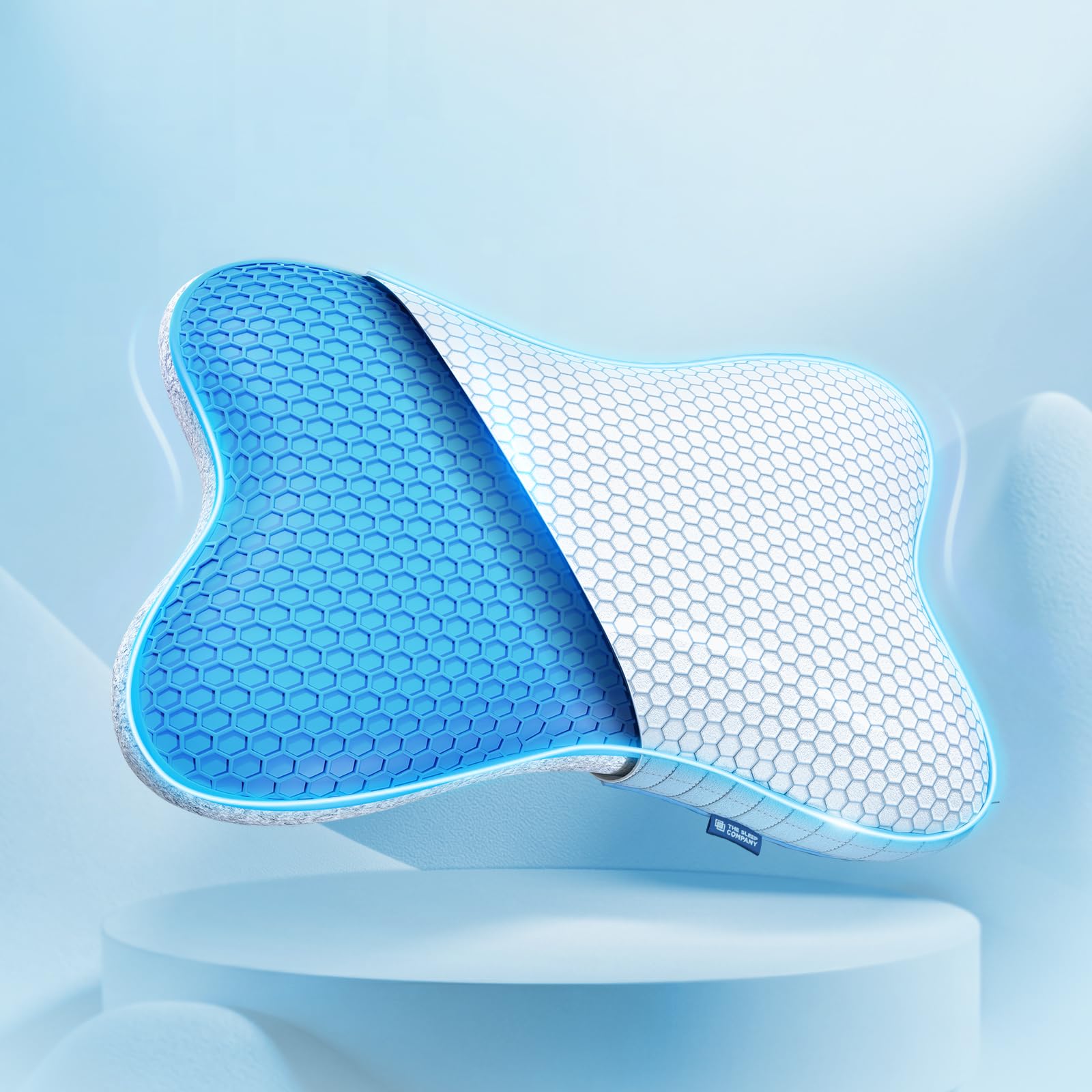 The Sleep Company Smart Ortho Relief Pillow | Patented SmartGRID® Technology | Contour Pillow | SnowTec™ Cooling Fabric | Neck & Shoulder Support | Ideal for Side Sleepers discount deal