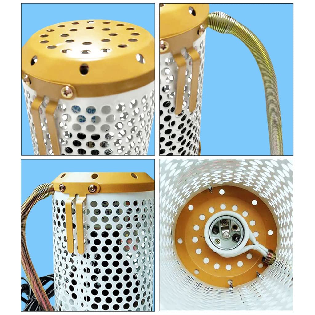 Lampada Riscaldante per Rettili Lampada Tartaruga, Emettitore di Calore in Ceramica da 75 W, Lampada Riscaldante per Animali Domestici con Guardia, Lampada Riscaldante per Crogiolarsi, Set di 2