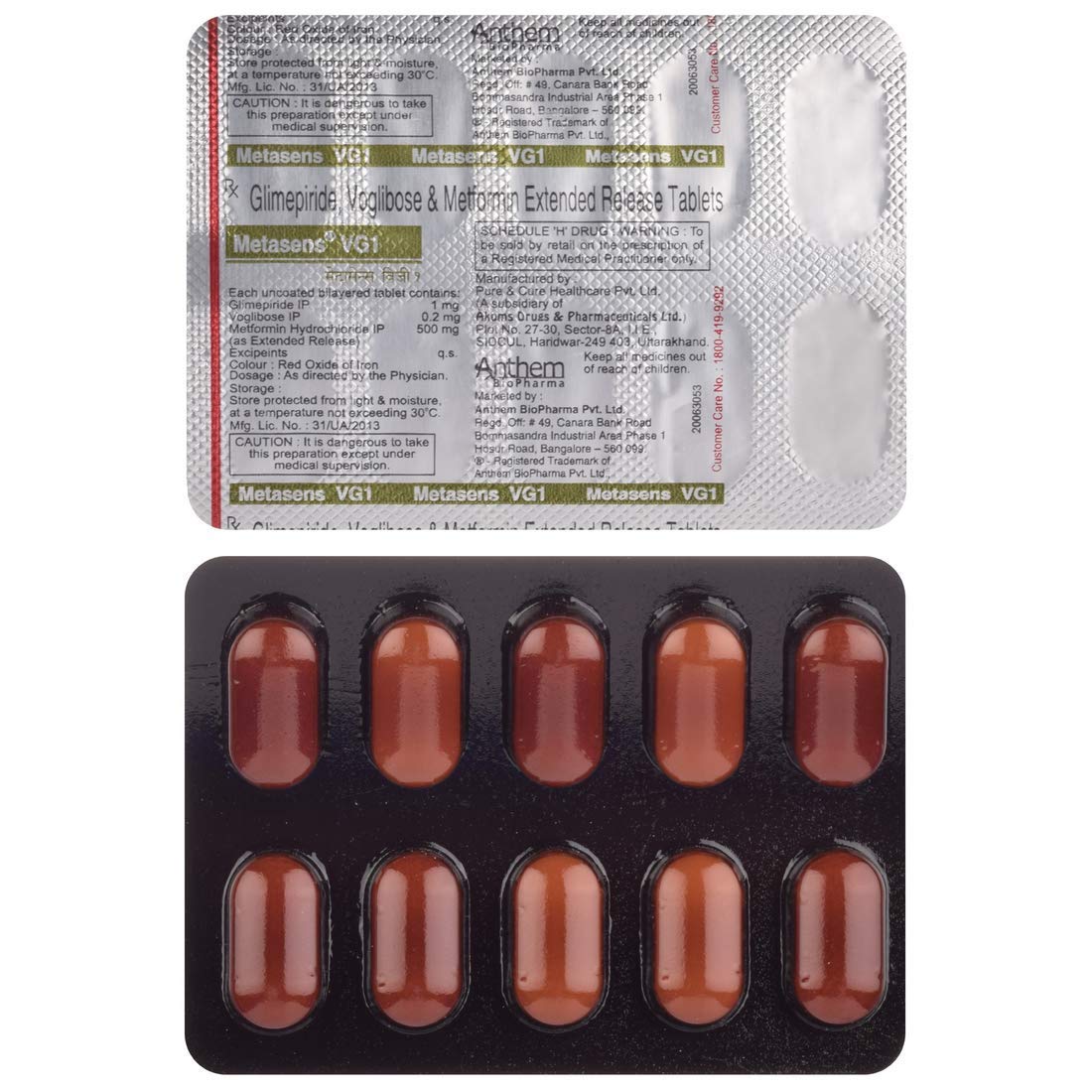 Metasens VG1 - Strip of 10 Tablets