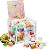 Óleo de perfume de cabelo para mulheres, 40 frascos portáteis com 10 aromas, conjunto de presente de fragrância de cabelo, soro de cabelo 2 em 1 para cabelos secos crespos, leve, não oleoso