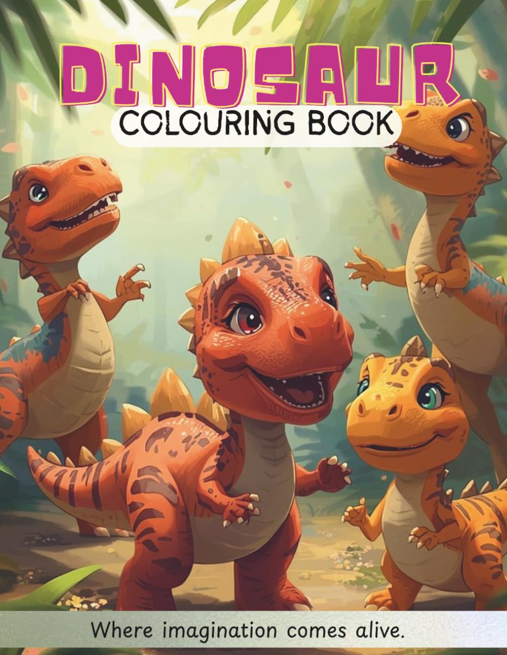 Dinosaur Coloring Book for Kids: Fun and Easy Dinosaur 70 Coloring Pages for Kids Ages 3–8 | T-Rex, Triceratops, Stegosaurus & Prehistoric Adventures