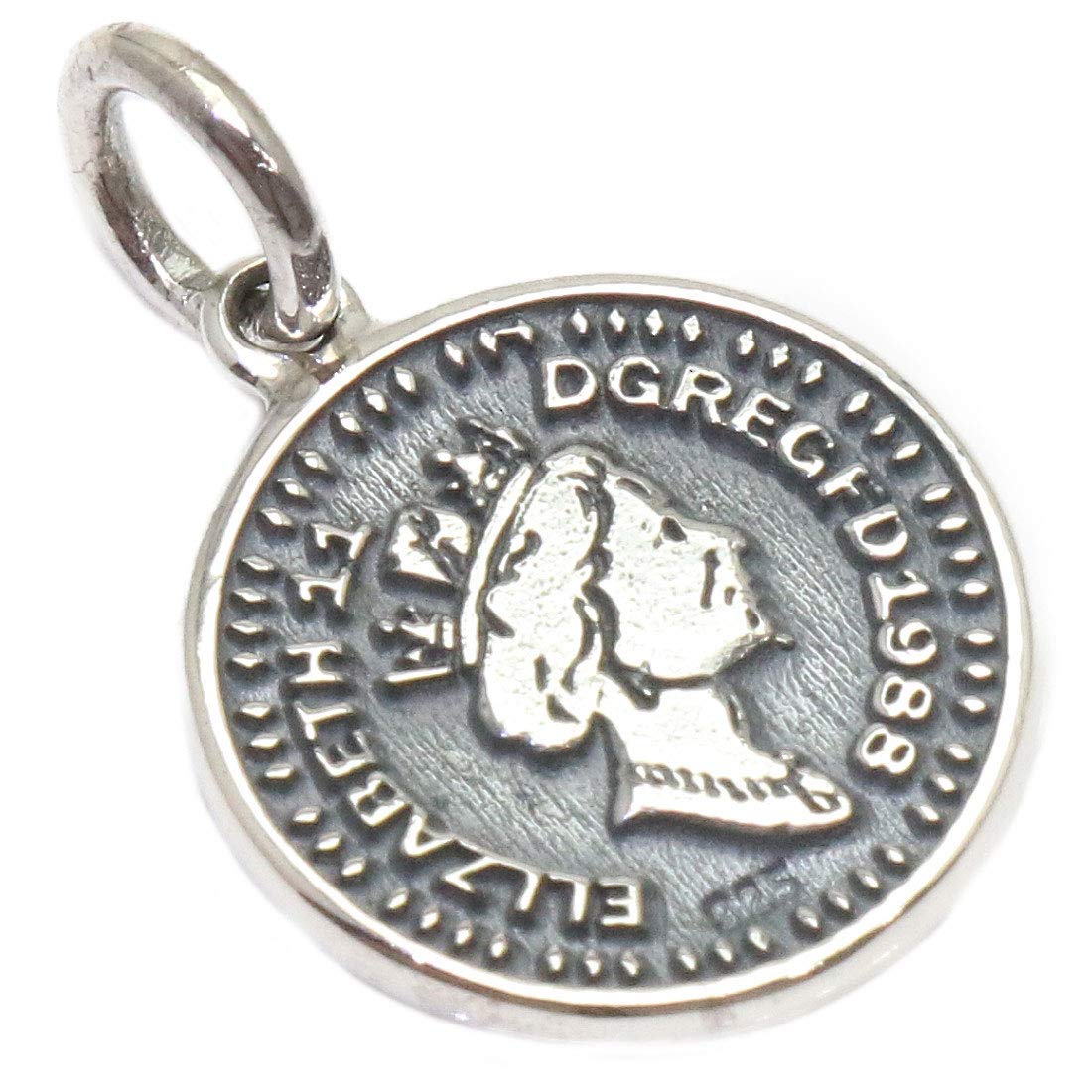 (디오스브라스) 엘리자베스 코인 머큐리 다임 코인 윙드 리버티 헤드 코인 목걸이 메인 마리아 펜던트 탑 실버 925 마리아 (실버  925 마리아) 마리아 목걸이