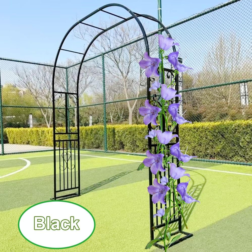 Stabiler großer Metall-Gartenbogen für Kletterpflanzen, elegantes Rosenspalier und Hochzeitsbogen, verstellbar, 140–340 cm, perfekte Pergola-Unterstützung für Hinterhof-Eingang und Gartenparty