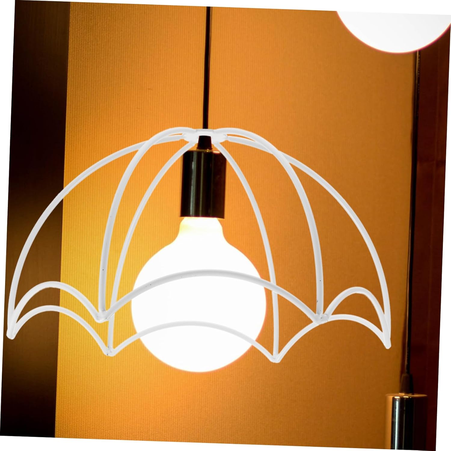 Ciieeo Diy Metal Lampshade Frame Sturdy Light Cage Guard for Unique Table and Ceiling Lamps Easy to with Vintage Decorative Accessory for