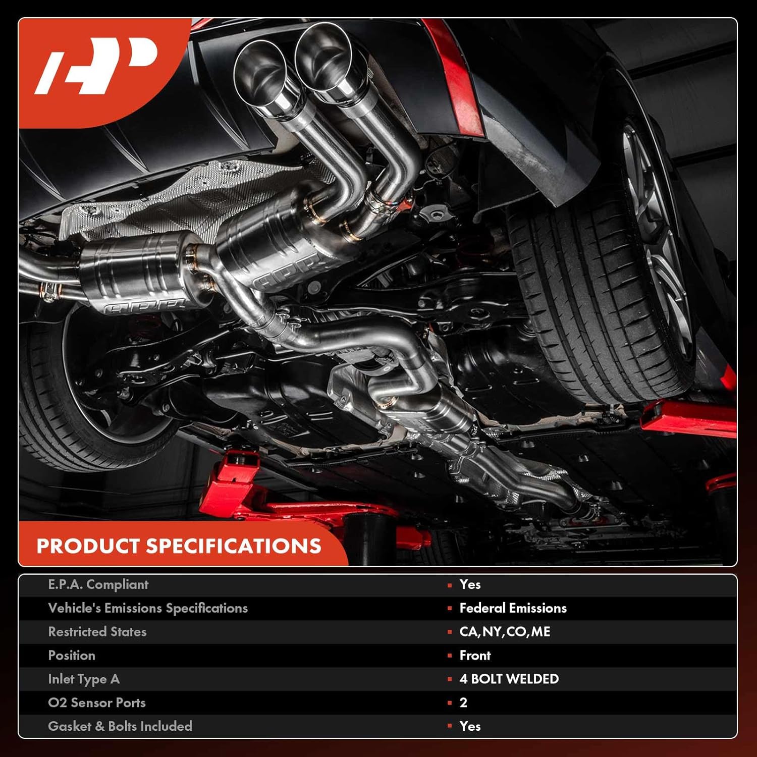 A-Premium Right Catalytic Converter with Gasket Kit Direct-Fit Compatible with Chevrolet Camaro 2012 2013 2014 2015 3.6L, E.P.A. Compliant