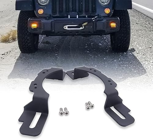 XJMOTO Soporte de montaje para parachoques delantero de luz antiniebla LED de 4 pulgadas compatible con Jeep Wrangler Hard Rock Rubicon X 2013-2022, XJMOTO Soporte de montaje para parachoques delantero de luz antiniebla LED de 4 pulgadas compatible con Jeep Wrangler Hard Rock Rubicon X 2013-2022,