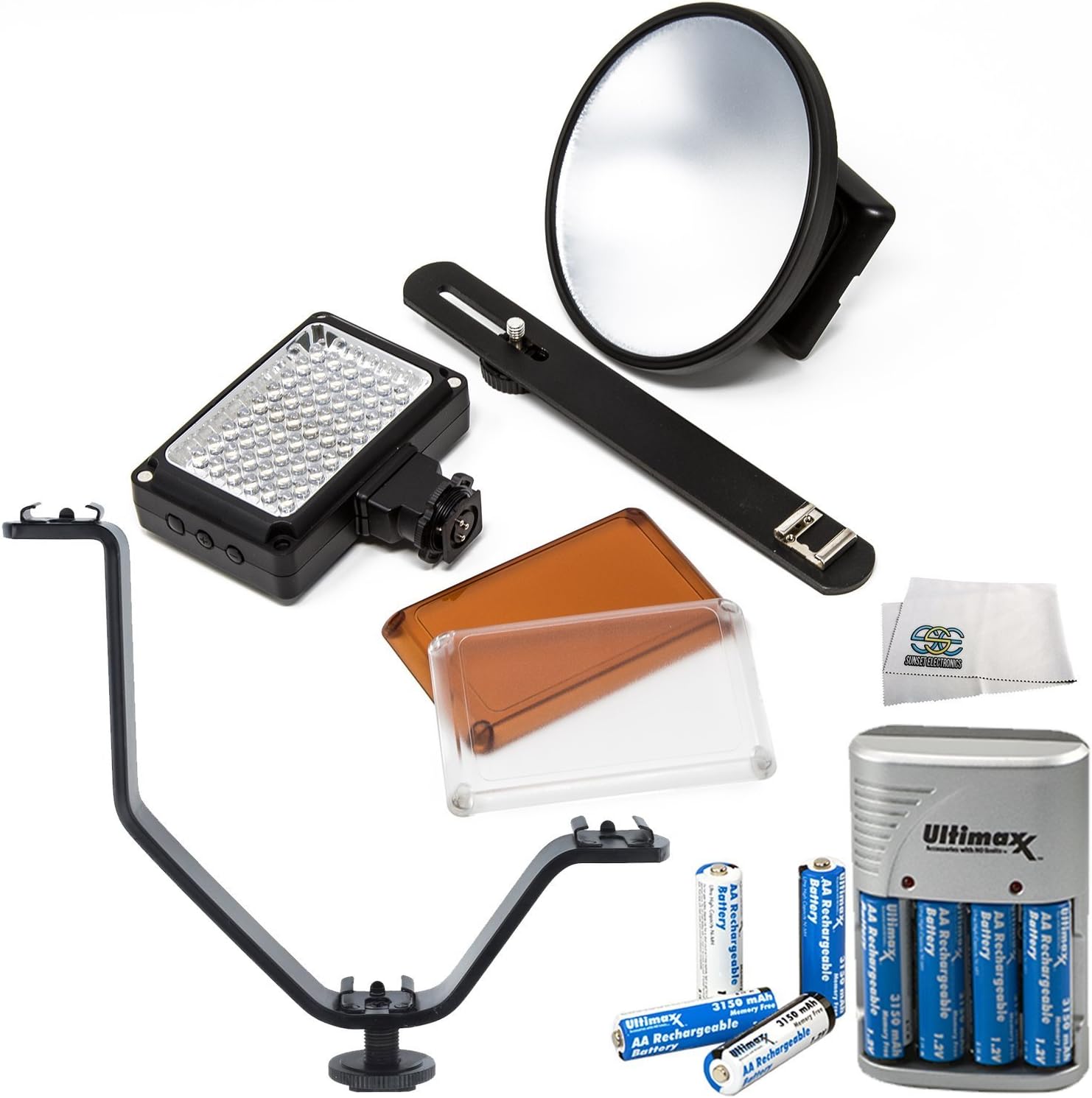 Professional 54 LED Video Light Bundle for Nikon D7500, D500, D600, D610, D700, D750, D800, D810, D850, D3100, D3200, D3300, D3400, D5100, D5200, D5300, D5500, D5600, D7000, D7100, D7200