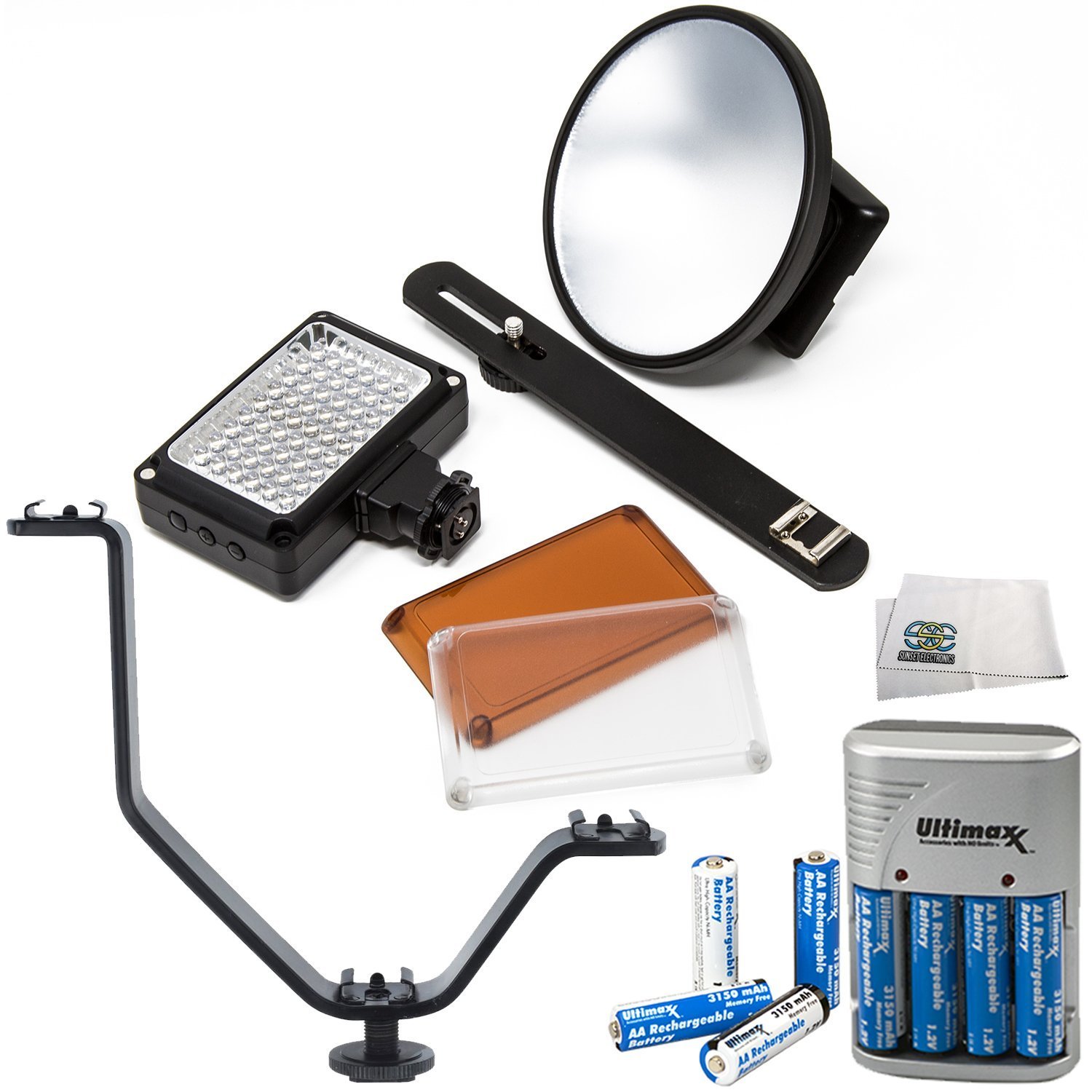 Professional 54 LED Video Light Bundle for Nikon D7500, D500, D600, D610, D700, D750, D800, D810, D850, D3100, D3200, D3300, D3400, D5100, D5200, D5300, D5500, D5600, D7000, D7100, D7200