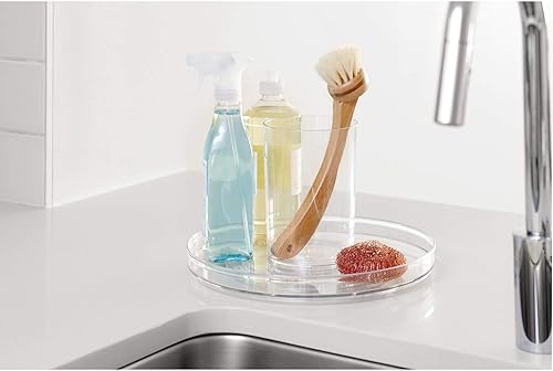 Miniatura 3 de iDesign 79610 Ariel - Plataforma giratoria de plástico sin BPA Lazy Susan, organizador de almacenamiento para encimeras y armarios, 11.5 x 11.5 x