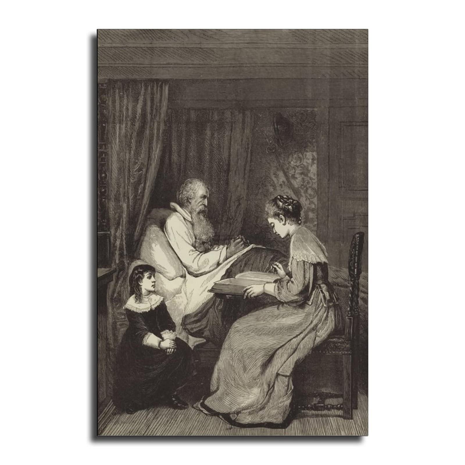 Albert Anker - an Old Huguenot Poster Decorative Painting Canvas Wall Art Living Room Posters Bedroom Painting 12x18inch(30x45cm)