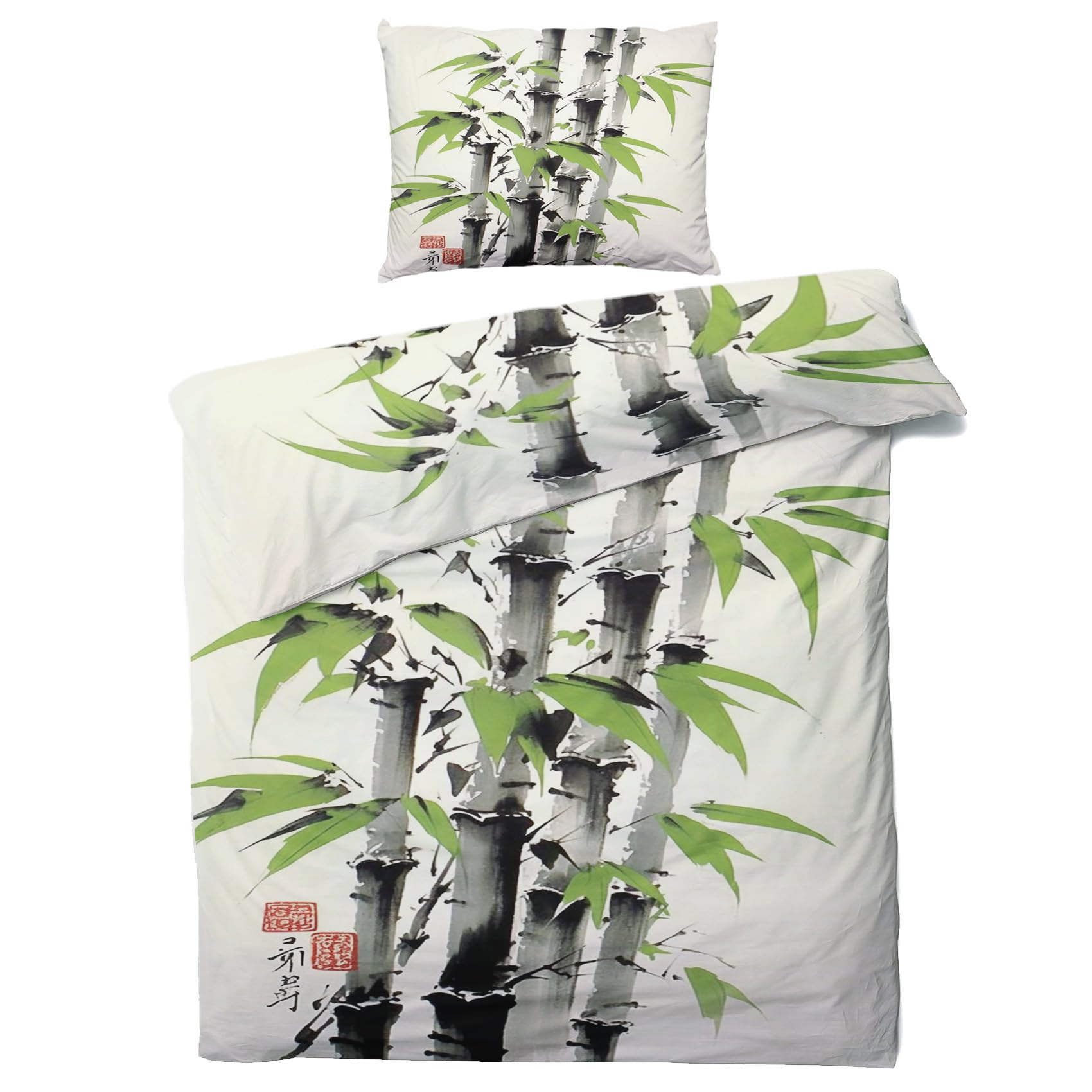 Generisch Bettwsche Bambus Motiv 200x200 Winter - Bettbezug Chinesisch,  Bettwsche-Sets 3 teilig, Weich & Atmungsaktiv Mikrofaser Wendebettwsche  und 2 Kissenbezug 80x80 mit Reiverschlus H-&5-10 : Amazon.de: Kche,  Haushalt & Wohnen