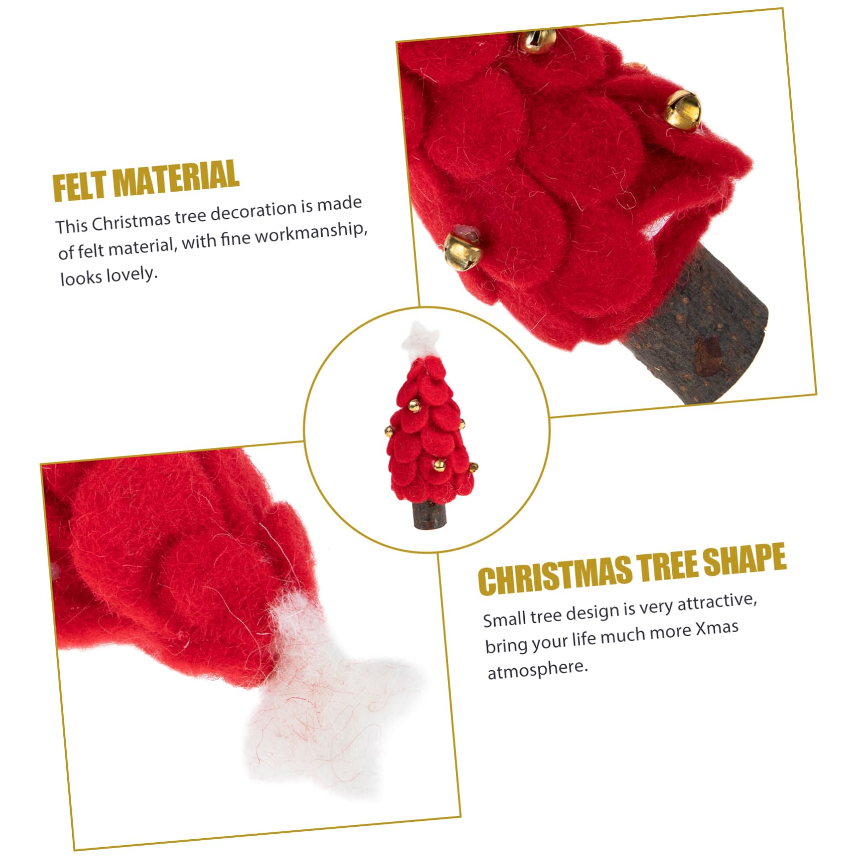 RLKHXBS dekoracje świąteczne dekoracje domu dla domu wystrój stołu wystrój domu mały filcowy ół filcowy świąteczna dekoracja blatu Xmas Tree Model pulpit Dzień Pamięci