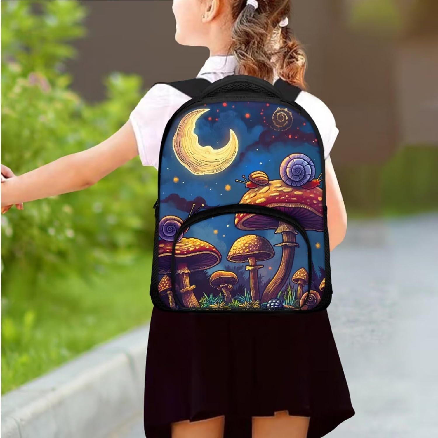 Flashideas Mushroom Kids Backpack Set Boys with Lunch Bag Pen Bag Set 3Pcs Kids Backpack for Boys 8-12 School Backpack Child Backpacks For School & Travel