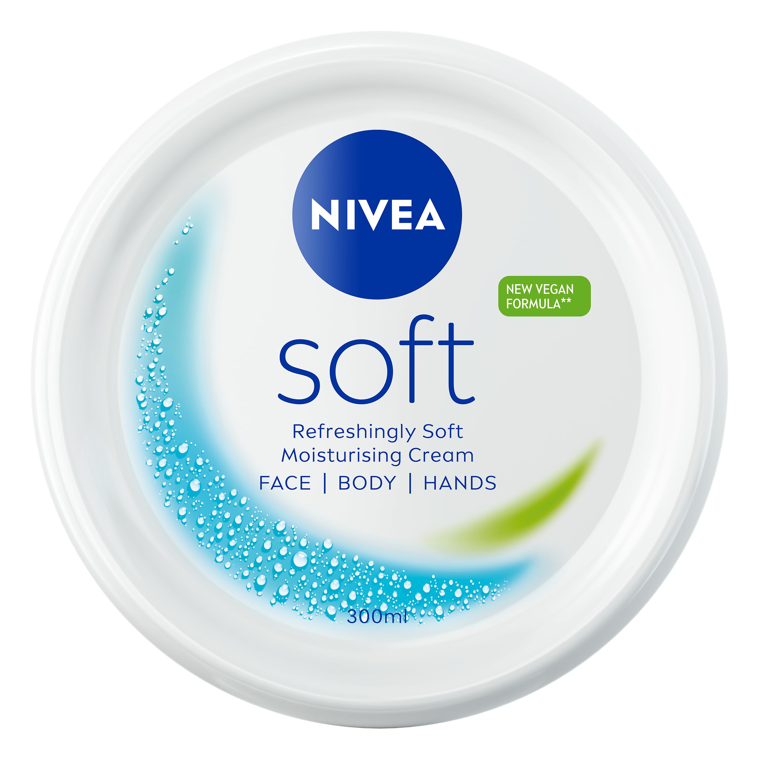 NIVEA Soft A Cream Moisturises for Face, Body and Hands with Vitamin E and Jojoba Oil - after Using Hand Sanitiser, Gel, Wipes or Wash, 300 ml