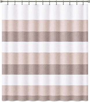 Dainty Home Waffle Weave Waterproof Shower Curtains for Bathroom Clearance, Natural Taupe 70" x 72", Clearance Shower Curtains, Bath Curtains, Shower Curtain Waterproof Fabric
