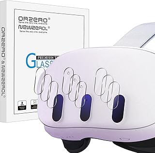 (3 Pack) Orzero Camera Lens Protector Compatible for Quest 3 Headset, Tempered Glass 9H High Definition Anti-Scratch Bubble-Free (Lifetime Replacement)