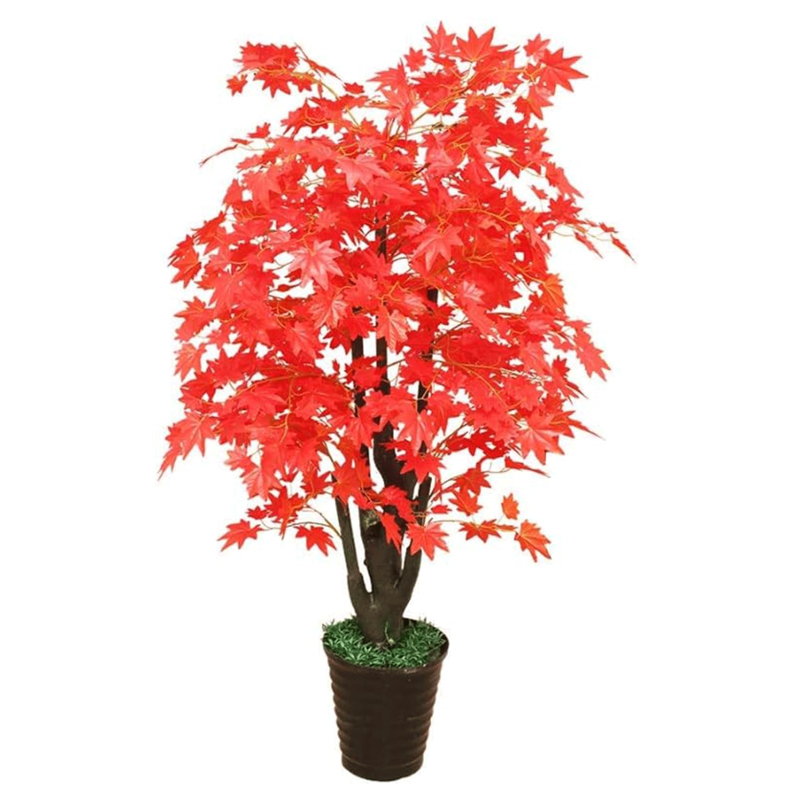 GLJTUO fake tree Artificial Maple Tree Large Fake Tree Landscape Simulation Tree For Indoor And Outdoor Faux Tree Artificial Plant Decor Realistic Design,160cm