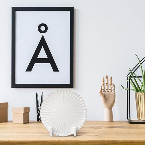 Miniatura 7 de Sweetude 2 soportes grandes para platos de 8 pulgadas, soporte de exhibición de marco de metal, soporte decorativo de mesa, caballetes de mesa,