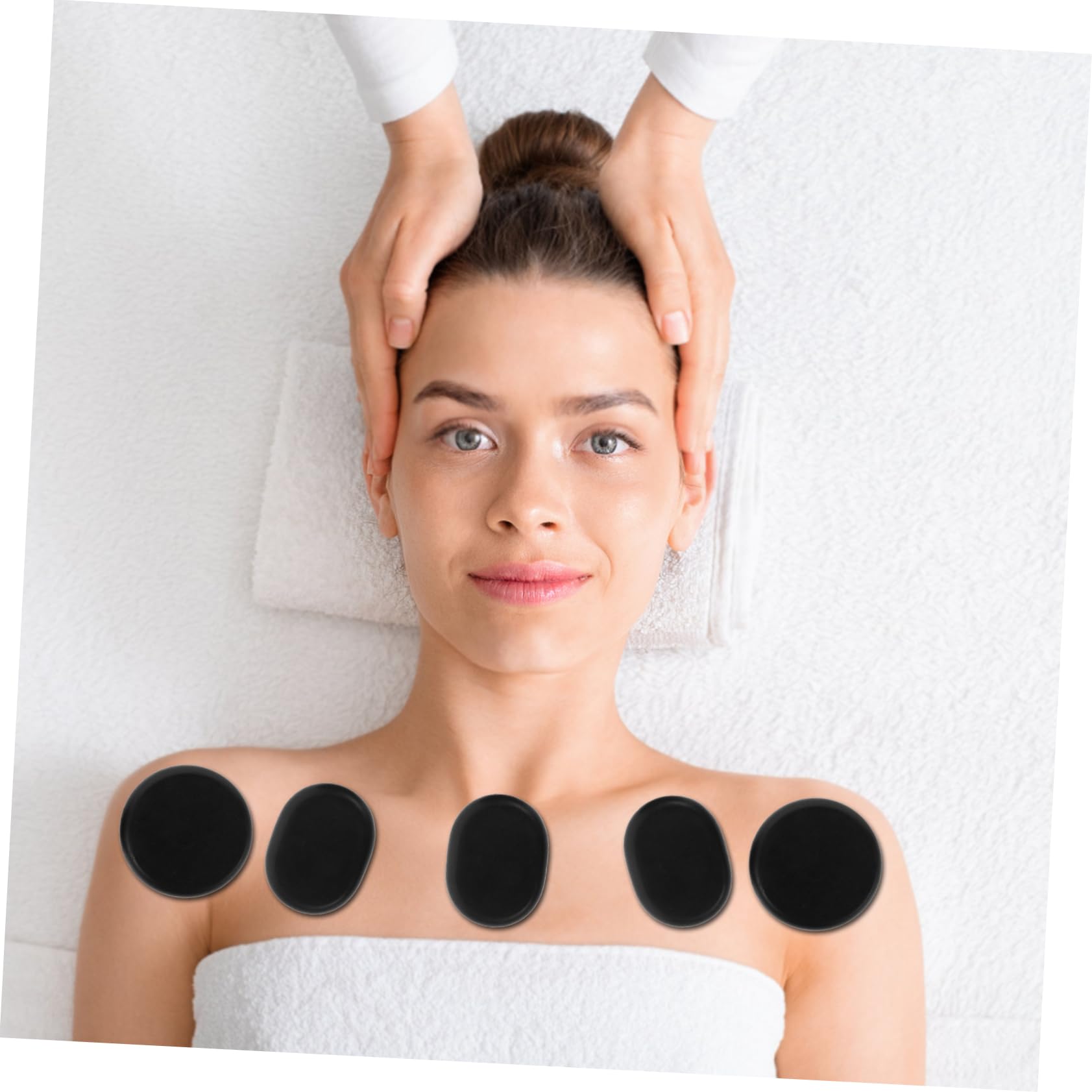 Runde Bian Stein Massagesteine für Spa und Heim Spa