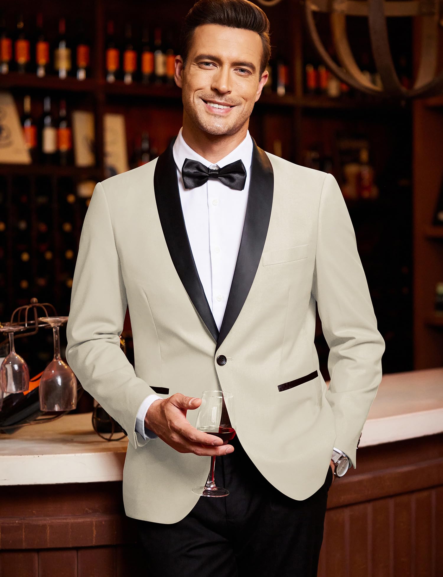 COOFANDY Giacca da smoking da uomo, per cena, balli, feste
