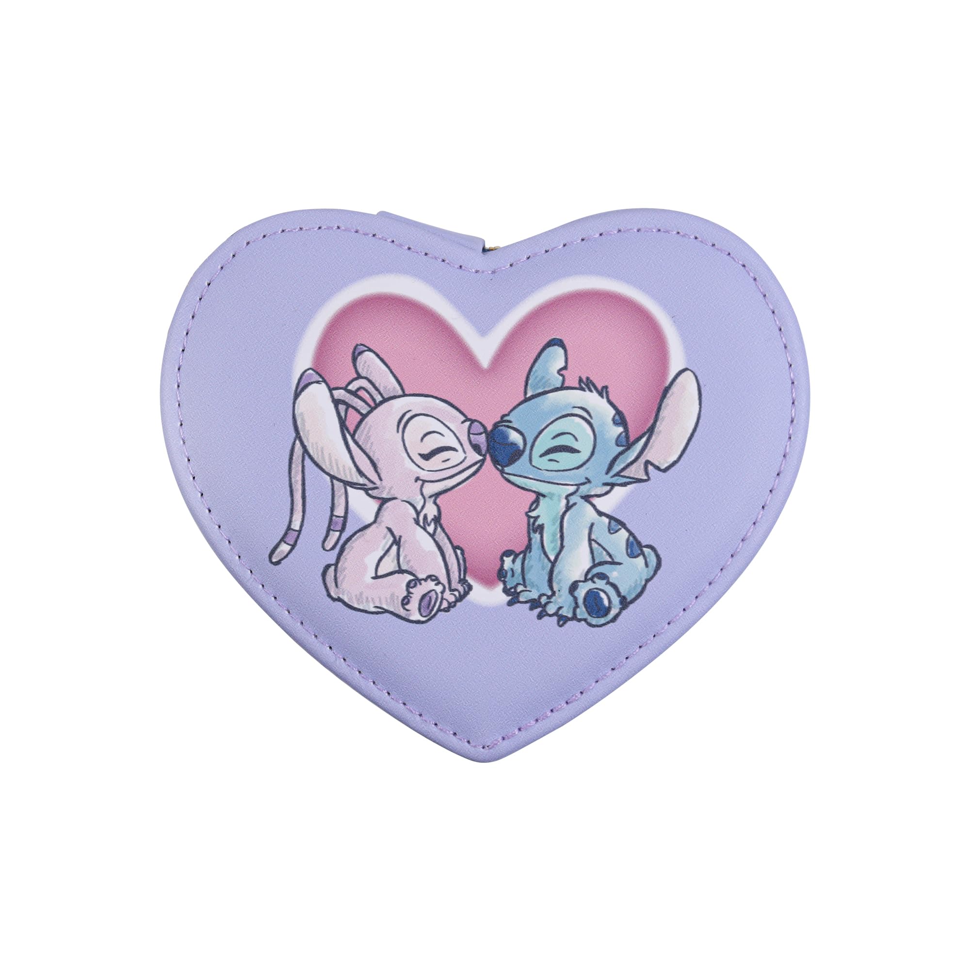 Stitch & Angel Zip Up Love Heart Jewellery Box For Rings Earrings Necklace