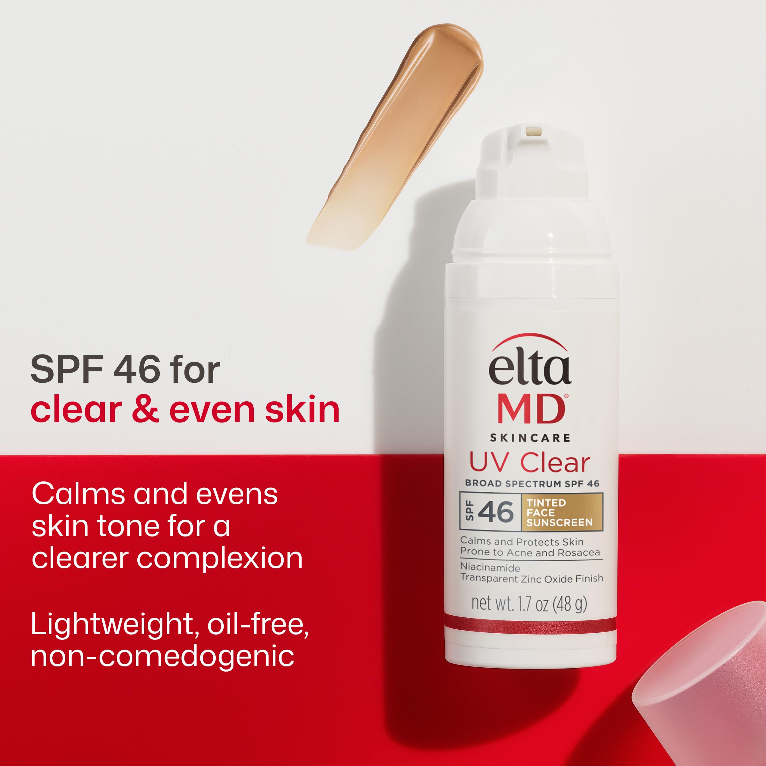 ELTA MD Eltamd Uv Klar Getönte Gesichtssonnenschutz Breitspektrum Spf 46 , 48 g