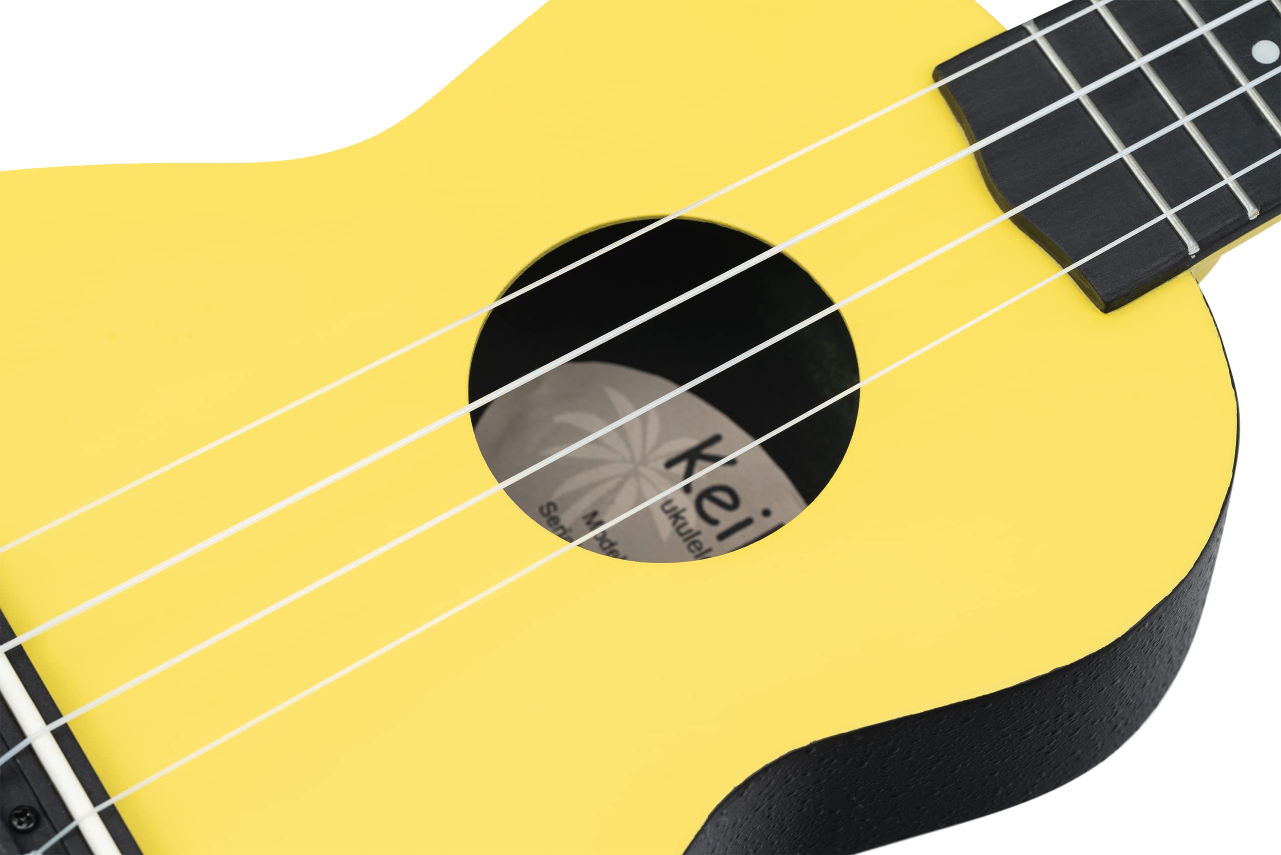 Ortega Guitars Sopran Ukulele Akustisch – Keiki K2 Series – Inklusive Zubehör – Agathis, ABS, Gelb (K2-LGR)