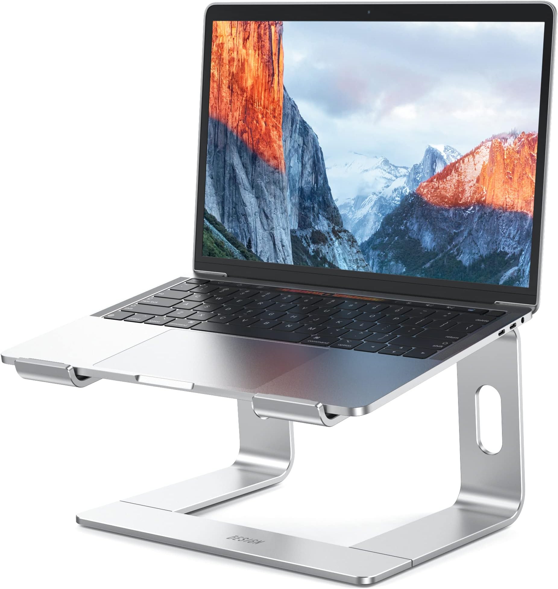 BESIGN LS03 Aluminum Laptop Stand, Ergonomic Detachable Computer Stand, Riser Holder Notebook Stand Compatible with Air, Pro, Dell, HP, Lenovo More 10-15.6" Laptops (Silver)