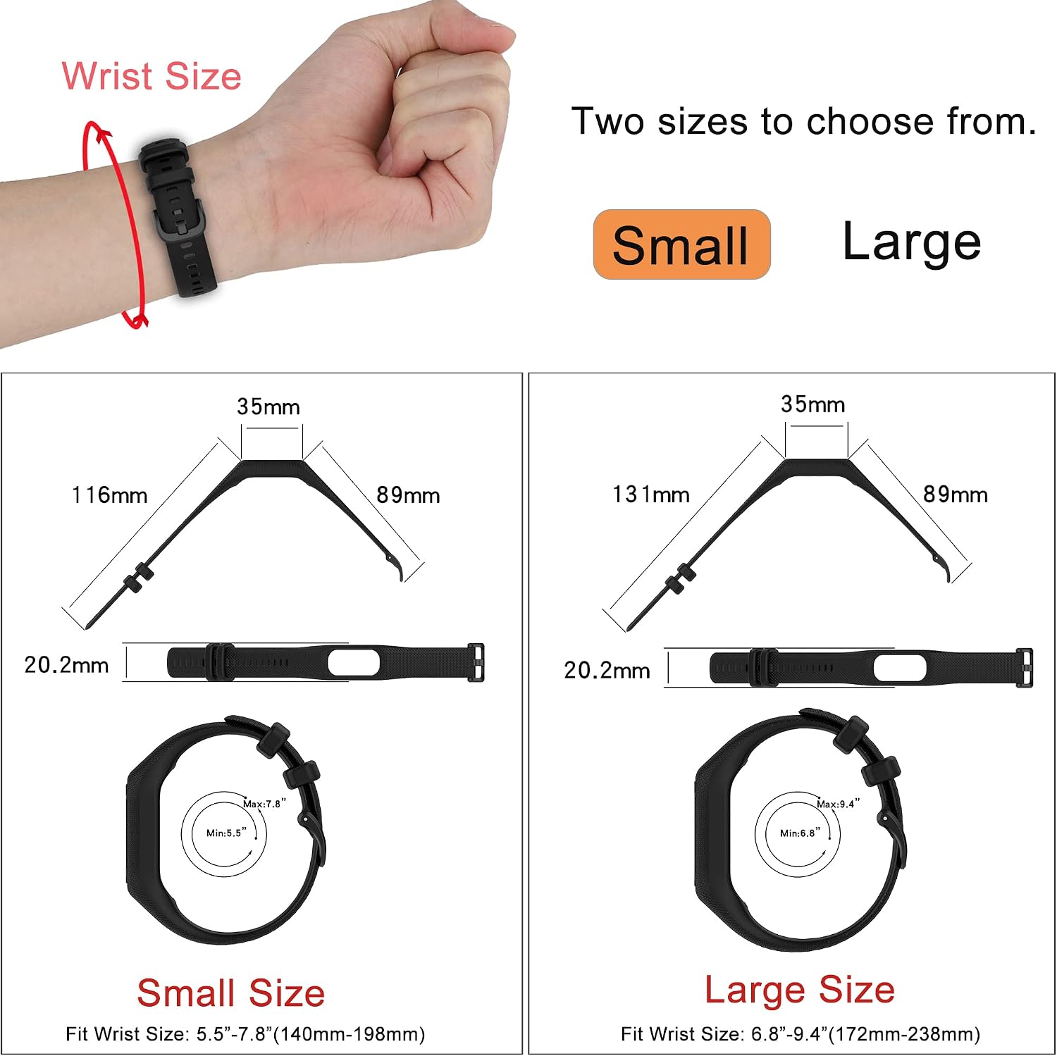 Lijinlan 10 Pack Replacement Bands Compatible with Garmin Vivosmart 5, Soft Silicone Sport Fitness Strap for Vivosmart5 Wristband with Charging Cable Dust Plug Women Men
