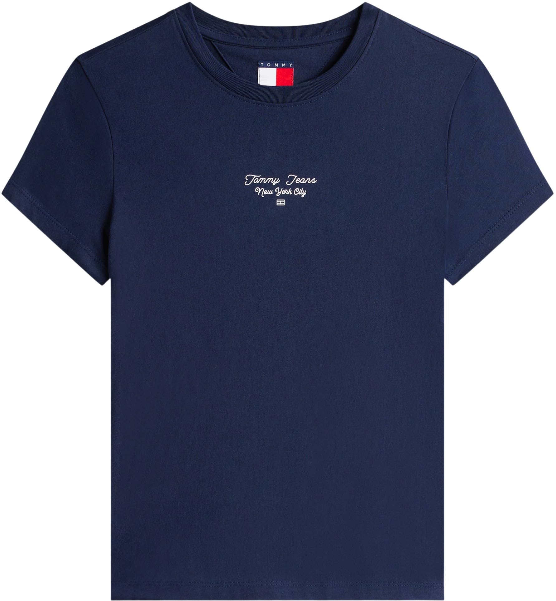 Tommy Jeans Donna T-Shirt Maniche Corte Slim Logo Tee con Scollo Rotondo