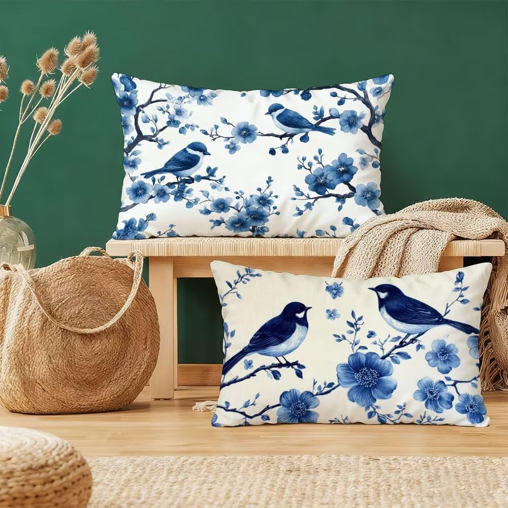 Taie d'oreiller 40x80cm lot de 2 bleu en velours au motif animal avec fermeture éclair