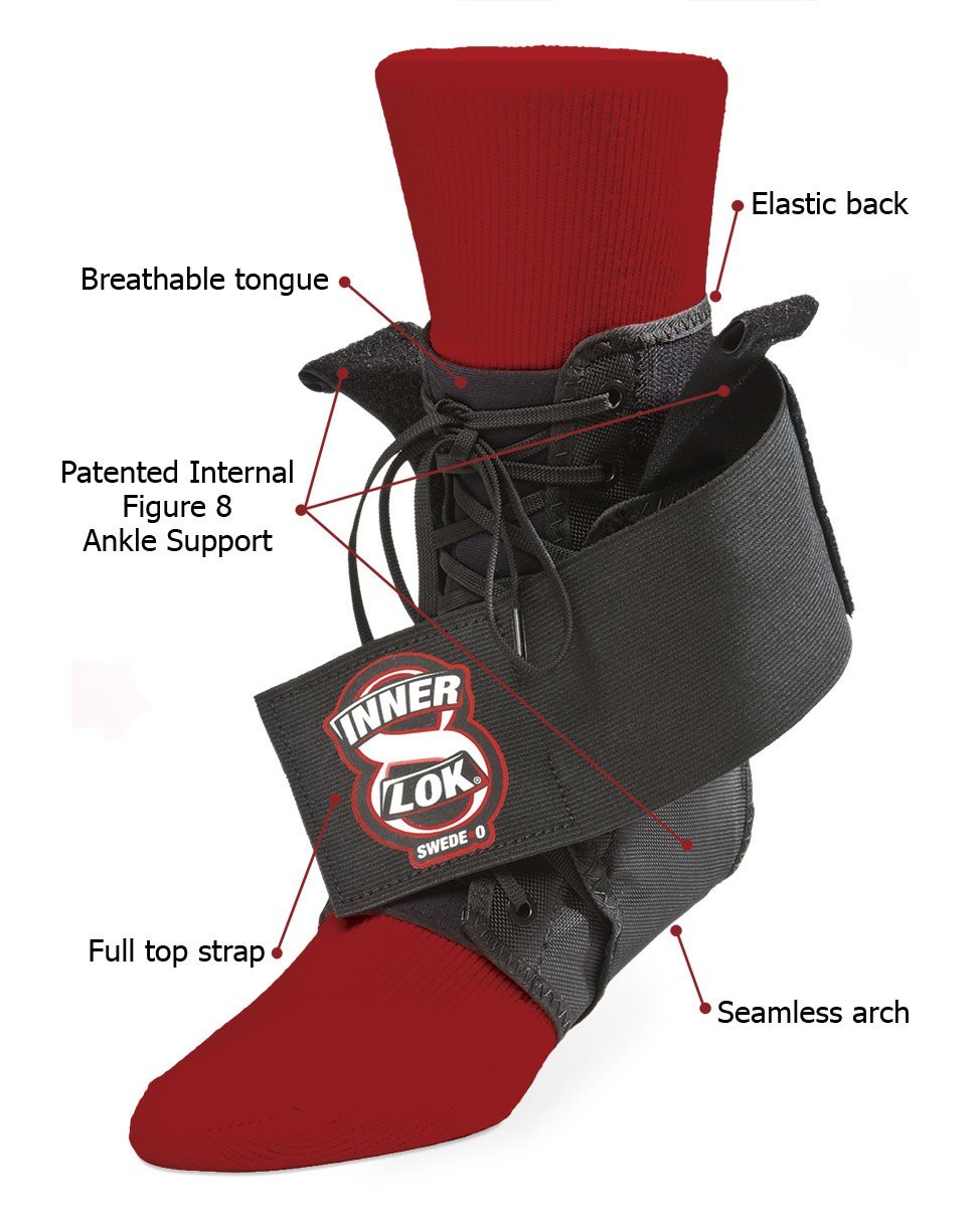 BIKE 8289-8289-M Quick-Release Ankle Brace (Black - Medium - Style 8289-8289-M)