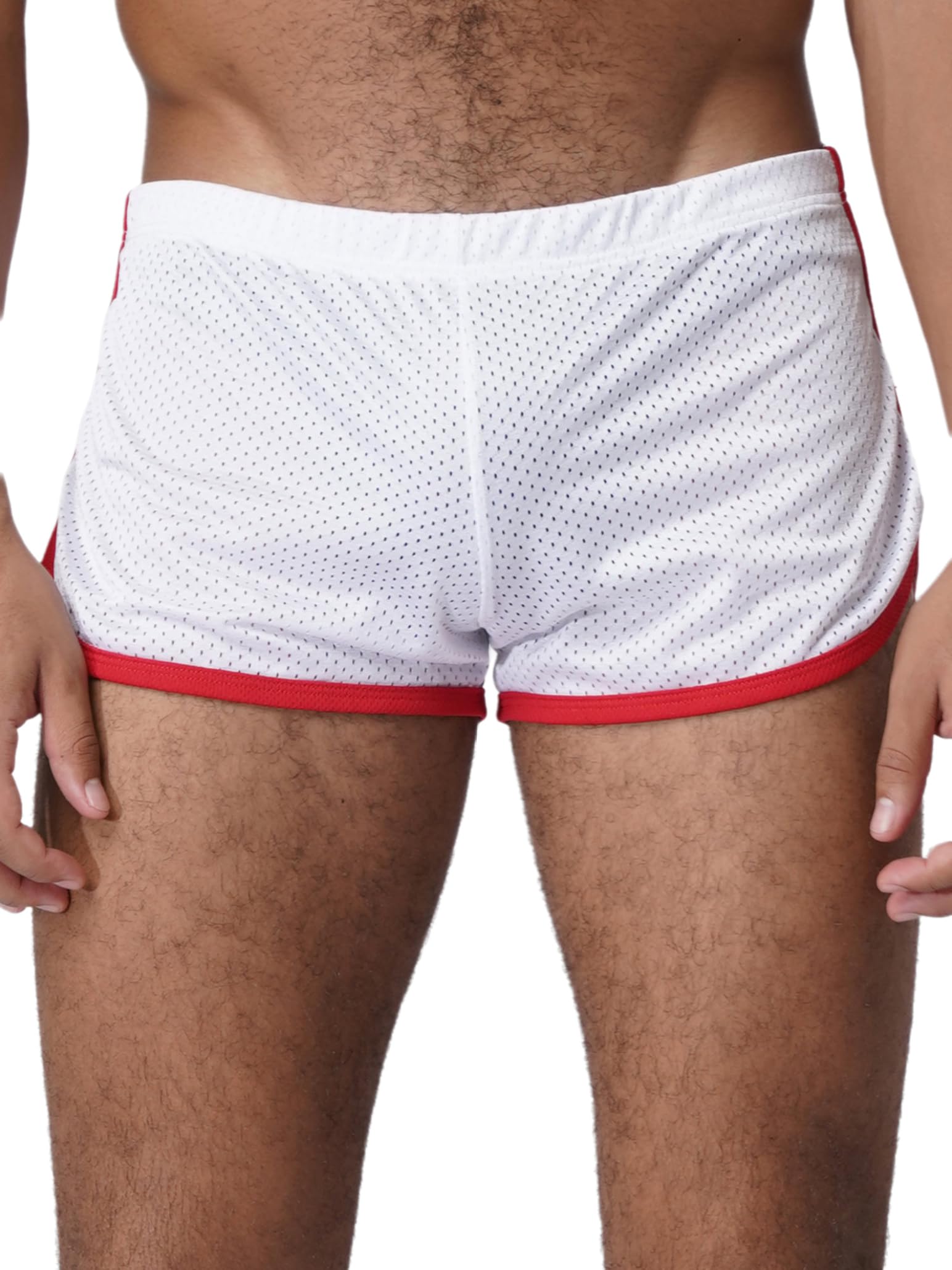 Yartina Mens Breathable Boxer Shorts Elastic Waist Athletic Shorts Swim Trunks for Sports Workout Running Gym