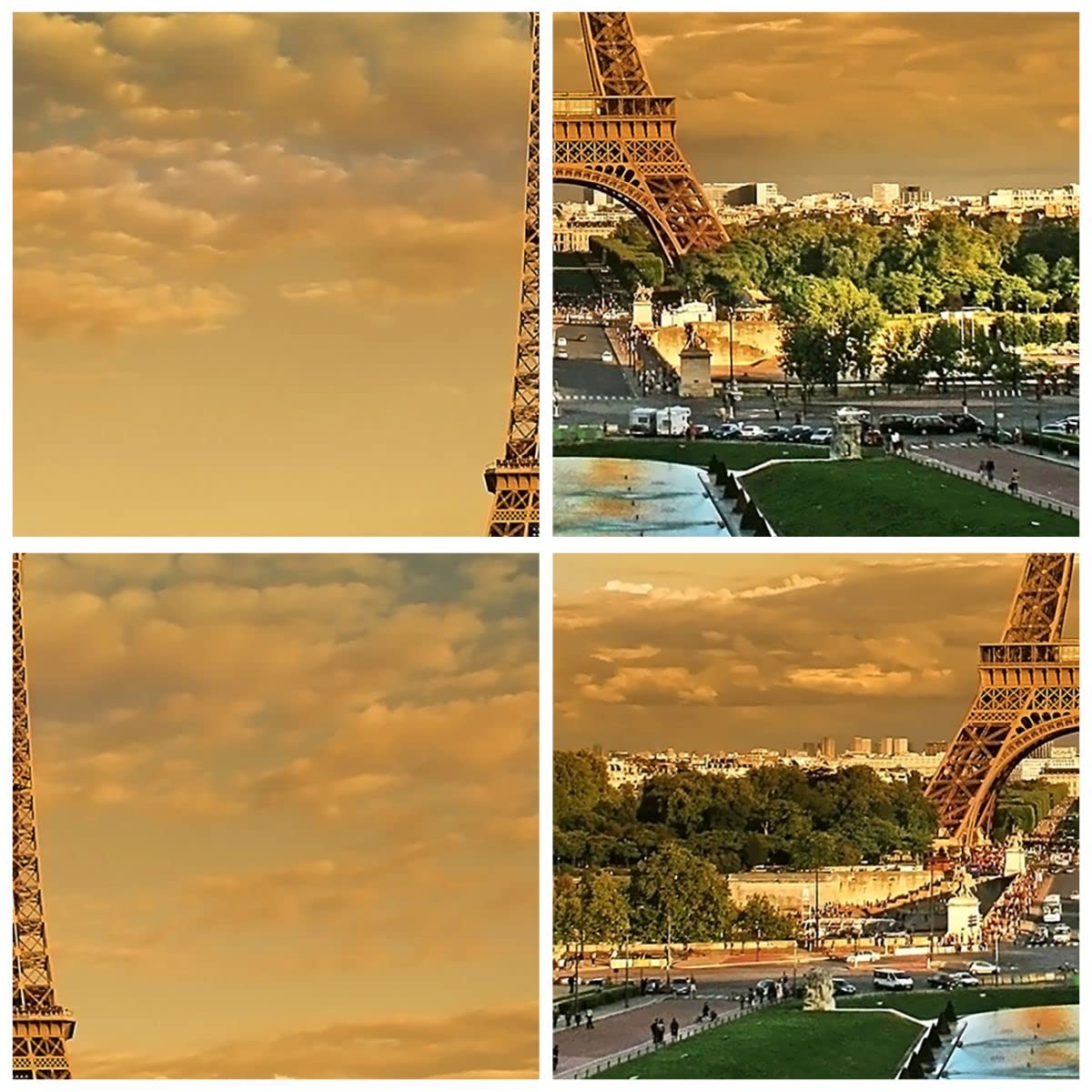 Tableau Déco Sur Verre - Tour Eiffel Paris 100x50 Cm, Moderne, Neuf