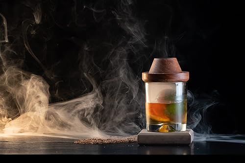 Smoked Fashioned Co. - Kit de ahumado de cóctel l para ahumar l Bebida ahumada l Ahumada a la antigua moda l Regalo para él l Whisky, Bourbon, vino