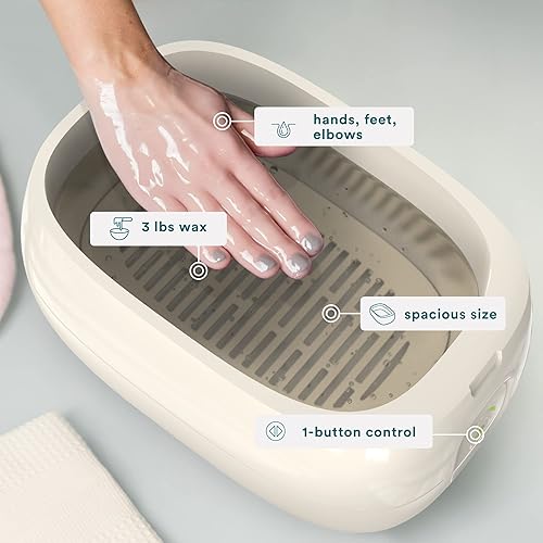 Miniatura 3 de Homedics Theraspa Deluxe - Parafina de baño, cera de parafina de 3 libras, 20 forros de manos y pies, hidratante, hidratante, hipoalergénico,