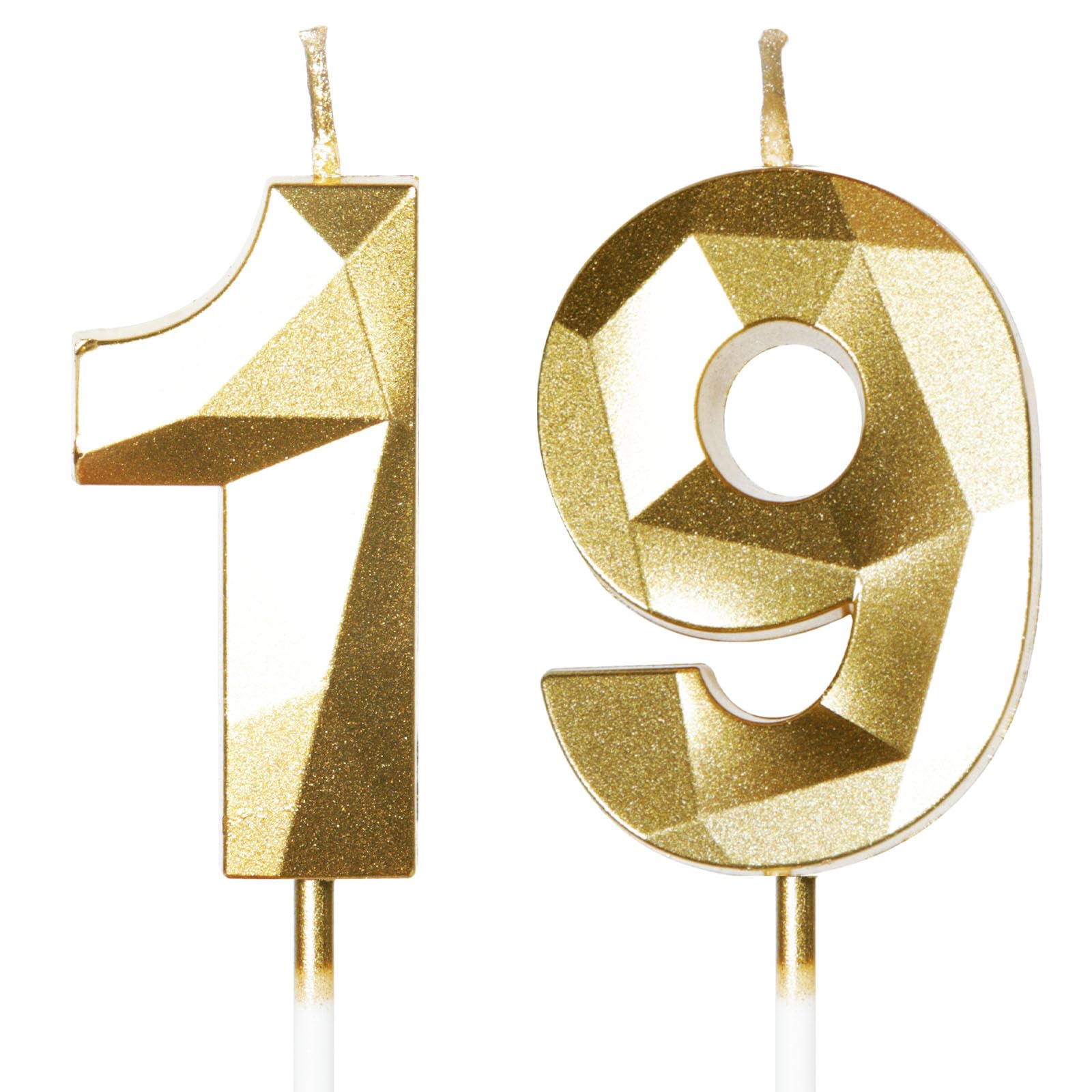 Yiran 50th Birthday Candles, Gold Number 50 Happy Birthday Candles, Cake Topper Decorations for Birthday Party, Wedding Anniversary Celebration Supply — view 124