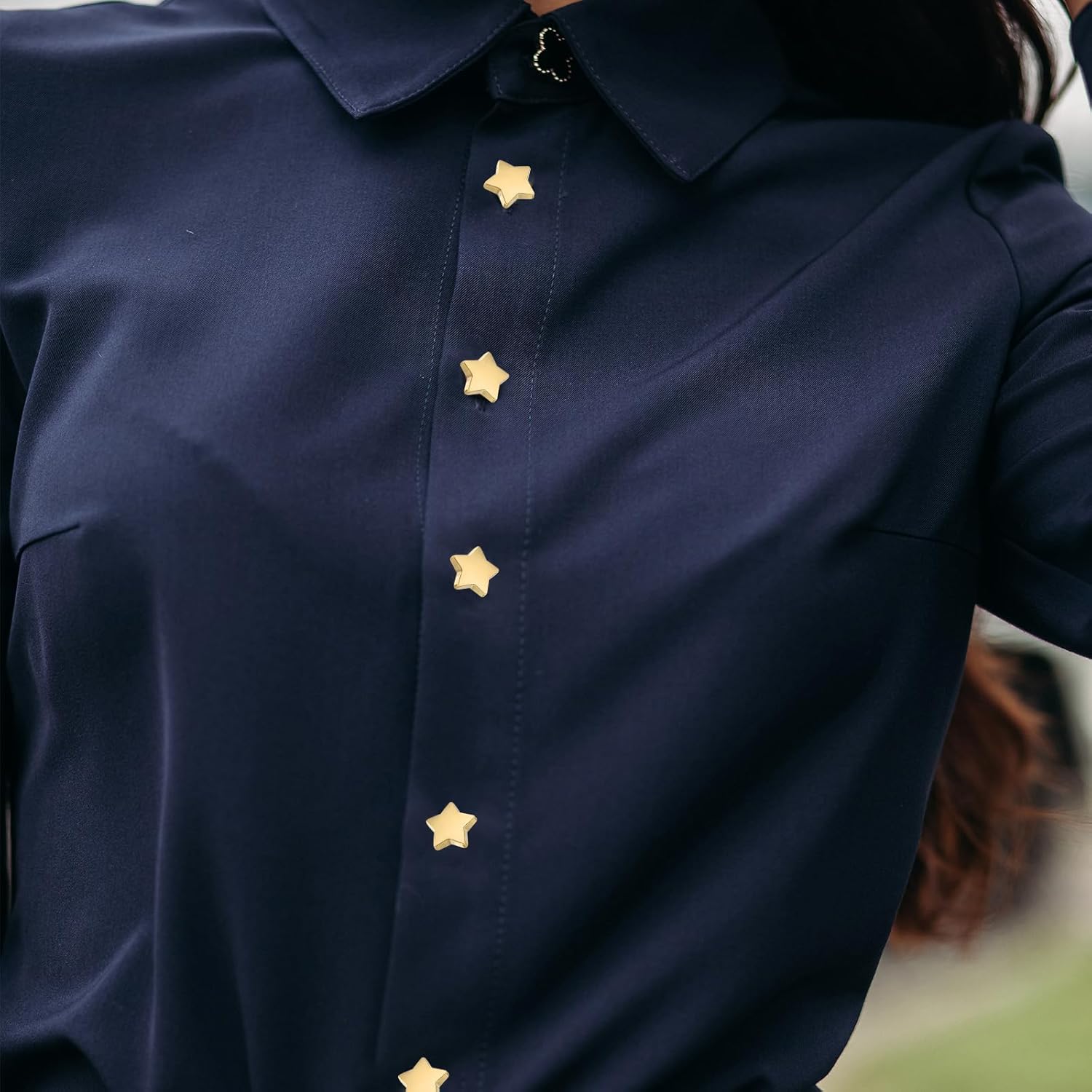 100 Pcs Star Buttons for Crafts,Mabor 1/2 inch Buttons for Crafts,Easy to Sew,Sufficient Quantity,Plastic Buttons,Decorative Buttons for Crafts Assorted Shapes,Small Buttons for Crafts - Image 5