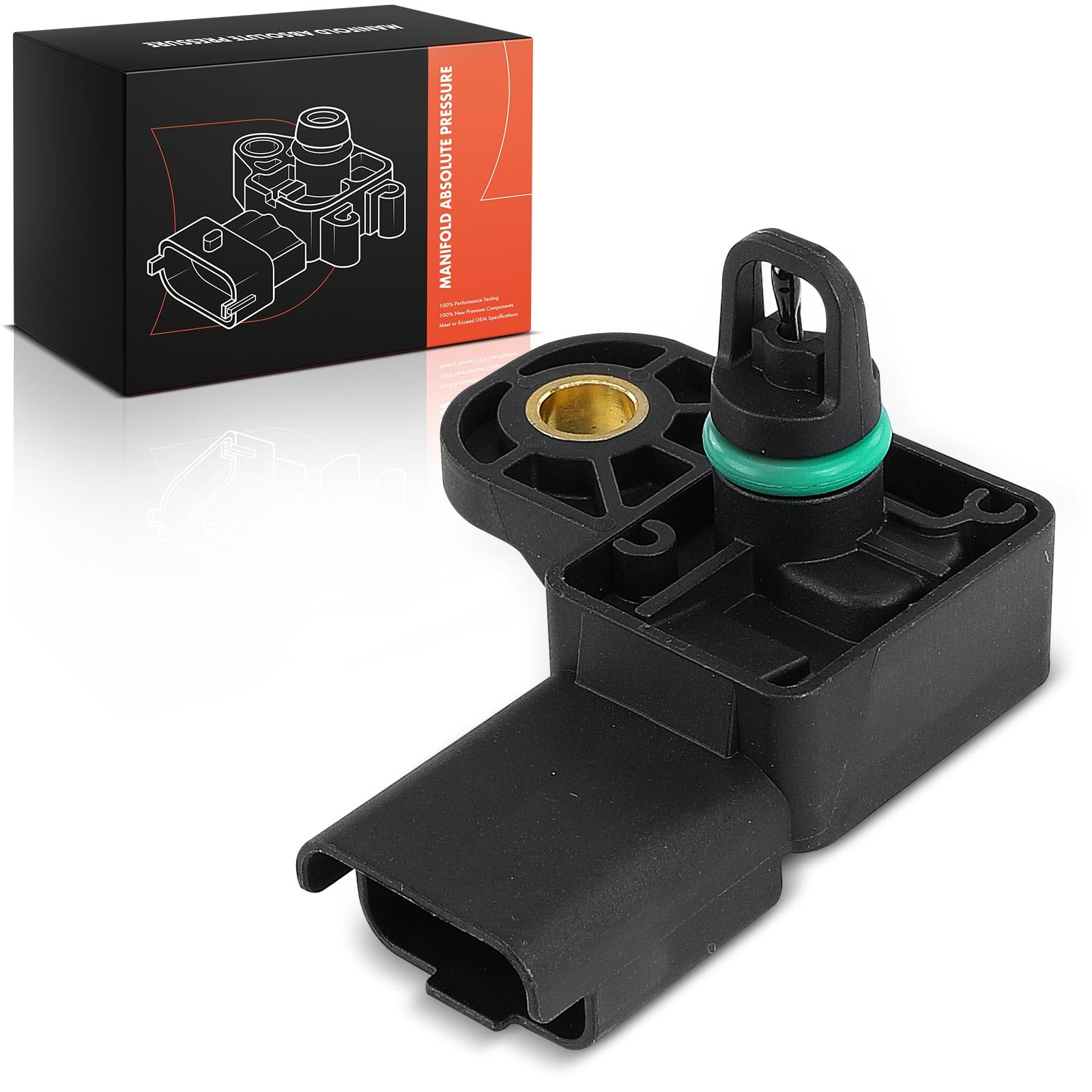 Frankberg 1x Sensore di Pressione Tubo Aspirazione Compatibile con 108 1.2L 2014-2024 2008 I CU 1.2L 2013-2018 208 I CA CC 1.0L 1.2L 2012-2023 301 1.2L 2012-2024 Sostituisce# 9670361980