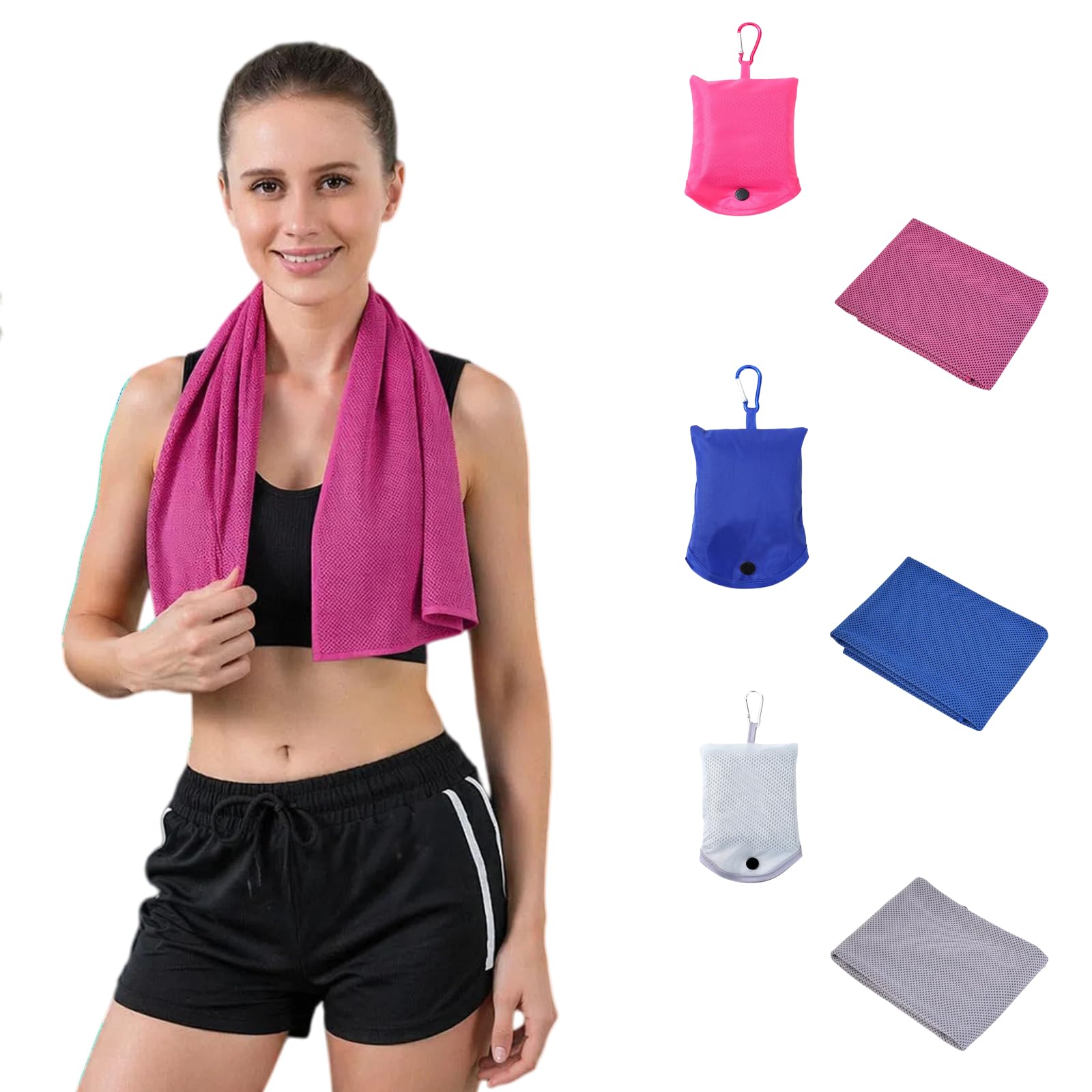 3 Pack Cooling Towels Quick Dry Ice Cool Microfibre Towel for Neck and Face