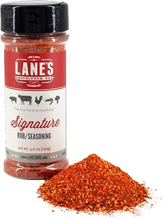 Lane's Signature BBQ Seasoning Rub, 4.6 oz - All-Purpose BBQ Rub for Smoking, Grilling & Cooking - All Natural, Gluten Free, Sugar-Free Meat Spice for Beef, Chicken, Pork - Made in USA