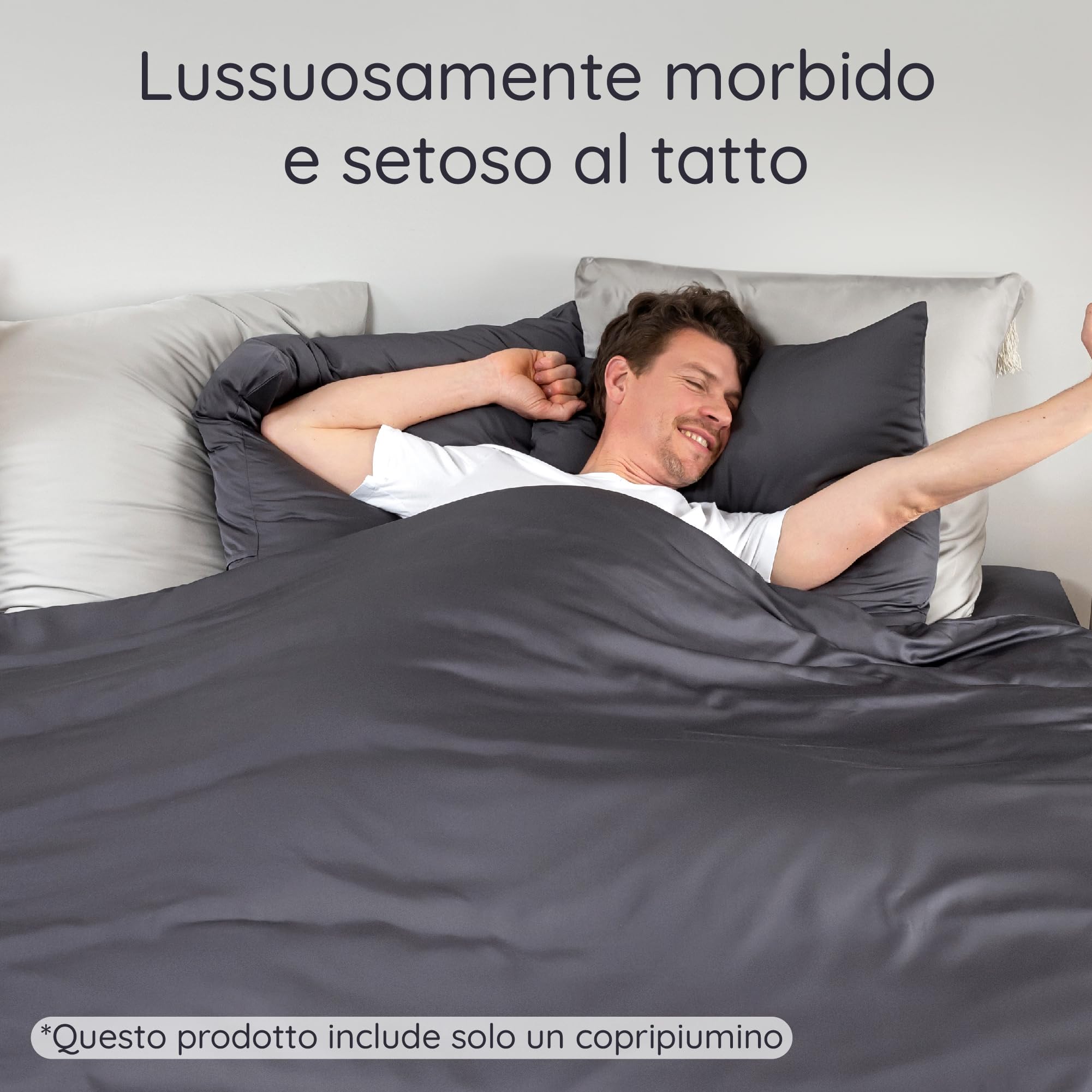 Copripiumino In Bambù Bambaw 135x200cm - Ipoallergenico, Termoregolatore, Color Beige - Foto 14