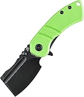 Vista 2 de Cuchillos KANSEPT Korvid Cuchillos de bolsillo plegables Cuchillo de bolsillo mini 2.45''62.2CM de hoja, mango G10 verde, cuchillo de bolsillo