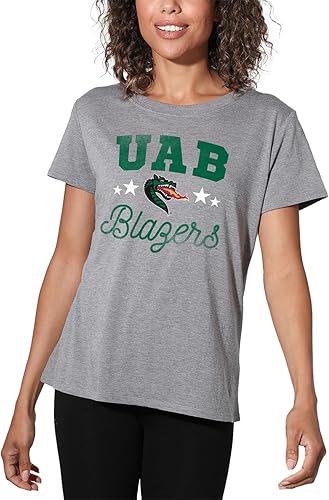Miniatura 112 de Colección oficial de camisetas sueltas para mujer, diseño de mascota desgastada universitaria, jaspeado atlético