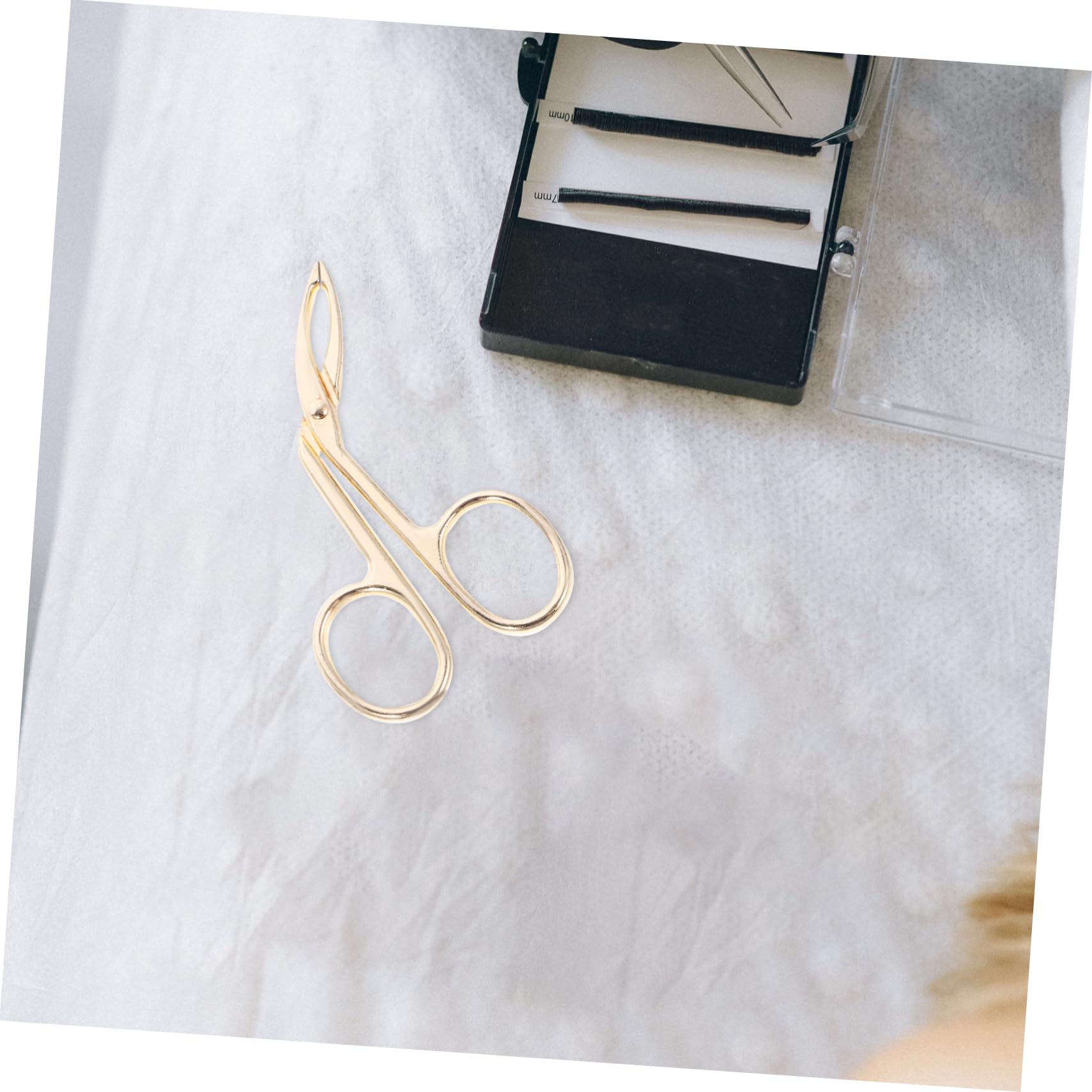 VINTORKY 3Pcs Stainless Steel Eyebrow Clips with Oblique Point Design Comfortable Handle Eyebrow Tweezers for Precise Hair Removal and Shaping Beauty Tool for Women Golden Black